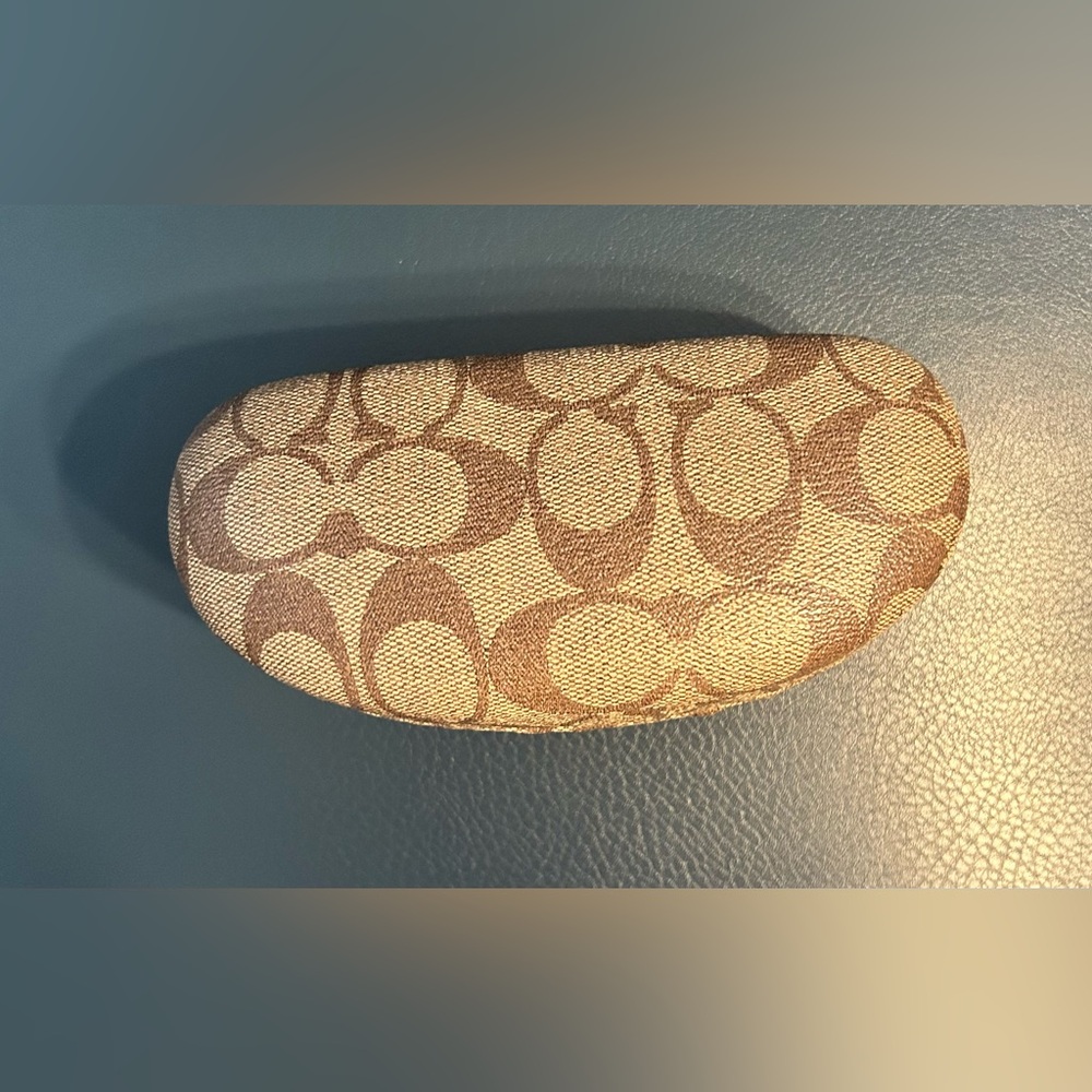 Coach Brown Patterned Eyeglass Case - image 1